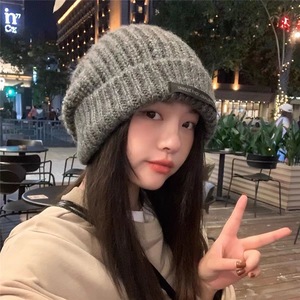 <span class=keywords><strong>Bonnet</strong></span> en coton/élasthanne tricoté lâche pour <span class=keywords><strong>femme</strong></span> – Protection chaude automne/hiver, couvre-visage, flatteur pour le visage, idéal pour la plage et les voyages - Product Image 3