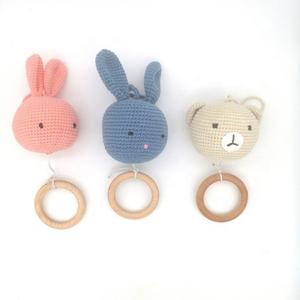 Juguetes de peluche de ganchillo hechos a mano, caja de música con cuna, <span class=keywords><strong>Luna</strong></span> interior, 100% - Product Image 1