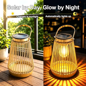 Creative Iron Metal <b>Solar</b> <b>Lantern</b> Outdoor Waterproof Detachable Patio Table Decoration Light for <b>Garden</b> Pavilion - Product Image 5