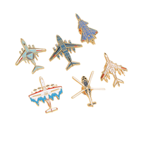 Broche de série d'avion d'avion de dessin animé de personnalité créative à la mode nouveau pour l'épinglette avec la technique de gravure coulée