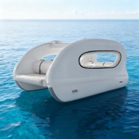 Bateau ponton gonflable à énergie solaire, catamaran pliable, bateau-maison en PVC blanc, garantie 1 an, à vendre, capacité 6 à 10 personnes