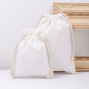 Wholesale Personalized Beige Muslin Bag Custom Small Cotton Drawstring Bag Pouch for <b>Bracelet</b> Storage Bag - Product Image 3