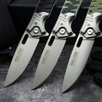 Cuchillo de hoja plegable portátil OEM personalizable con mango G10 de acero inoxidable para pesca, senderismo y camping, cuchillo de bolsillo EDC
