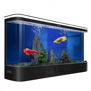 Aquarium rectangulaire moderne de luxe en bois sur pied, écologique, pour salon, taille moyenne/grande, sans changement <span class=keywords><strong>d</strong></span>'eau requis, intelligent - Product Image 3