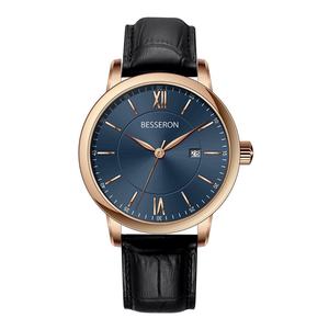 Hot Sale Luxury <b>Men</b> Genuine Leather Band Wrist <b>Watch</b> 316L Stainless Steel Waterproof Big Face <b>Watches</b> for Mem - Product Image 3