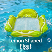 Lot de 4 flotteurs de piscine 48 pouces, flotteurs fruits avec fond en maille, hamac de piscine portable, fabriqué en Chine Hubei, pour piscine et plage