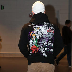 Mỹ cao đường phố in bóng rổ hợp thời trang thương hiệu cà ri James lỏng trùm đầu lông cừu Áo vài mùa thu mùa đông 100% cotton - Product Image 4