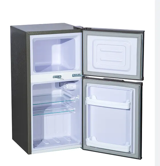BCD-98 Kulkas Pintu Ganda Kulkas Mini Lemari Es Kecil untuk Rumah Kulkas dan Freezer Rumah
