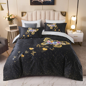 Mới Nhất 3D In Kỹ Thuật Số 100% Cotton Bộ Đồ Giường Bốn Mảnh Bộ Đồ Giường Lựa Chọn Nhà Bộ Chăn Ga Gối - Product Image 2