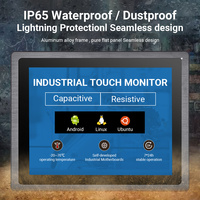 Nueva Pantalla LCD Industrial de Alto Brillo para Exteriores de 7-21.5 Pulgadas, Impermeable IP65, Marco Abierto, USB Serial, Pantalla Táctil Capacitiva IPS