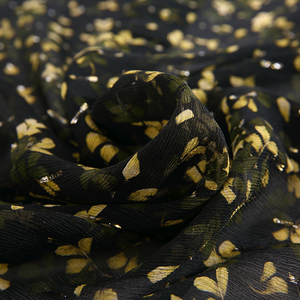 Flores de oro de 9,5 MM 98% siilk 2% metálico jacquard de tela de seda textil tela - Product Image 1