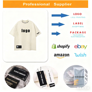 <b>No</b> Brand 250gsm 100% Cotton Boxy Oversized T-Shirt Men Acid Stone Washed Vintage Tee Custom Print <b>Logo</b> OEM Streetwear Wholesale - Product Image 6