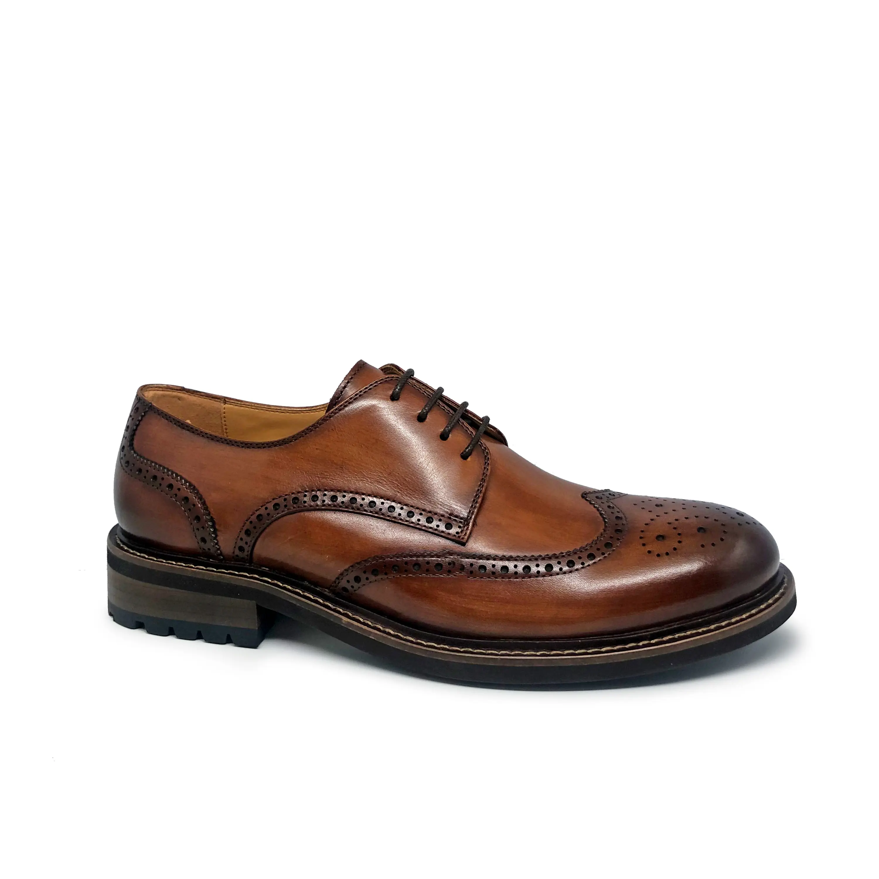 Zari manufacturers design brogue men casual dress shoes genuine leather