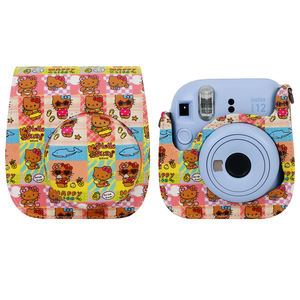 Sac en cuir PU <span class=keywords><strong>Instax</strong></span> <span class=keywords><strong>Mini</strong></span> 12/<span class=keywords><strong>11</strong></span>/9/8 avec poche et bandoulière réglable, étui pour appareil photo instantané, motifs d'animaux mignons - Product Image 2