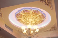 Banruo PU elipse de oro artística ligero techo paneles de techo de Interior decoración de la pared