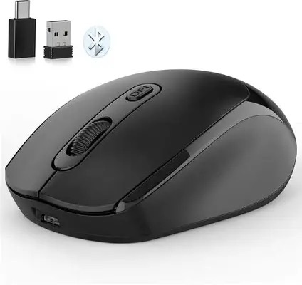 2026 New Wireless Mouse USB Noiseless Electric Mouse General Notebook Desktop Computer Dual-mode Mouse 2.4G Custom Logo
