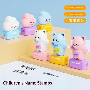 Nuovo Timbro per Nomi di Bambini a Forma di Orsetto, Impermeabile, in Plastica, per Asilo Nido, Non Sbiadisce, Timbro per Vestiti con Cartoni Animati - Product Image 2