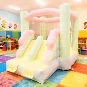 Macaron Colors Wedding Castle <b>Inflatable</b> House White for Kids Wedding Party <b>Inflatable</b> White House Commercial Luxu - Product Image 5