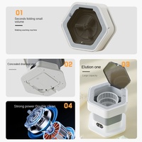 Mini-lave-linge pliable et portable pour dortoir, voyage, sous-vêtements et chaussettes