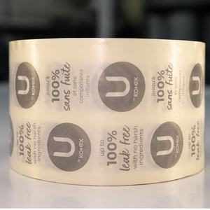 Rouleau de papier de démoulage imprimé avec nom personnalisé pour l'emballage de produits d'hygiène et la fabrication de serviettes hygiéniques - Product Image 4