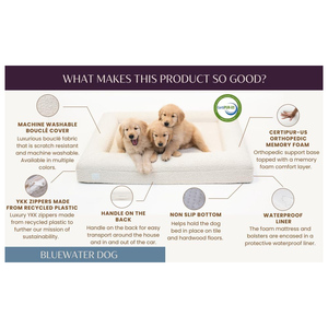 Luxury Fashion Solid Orthopedic Memory <b>Foam</b> <b>Waterproof</b> Dog Bed with Custom Washable Cover Chewproof Large Pet Bed - Product Image 3