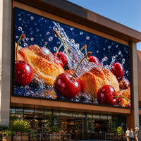 Affichage numérique de façade de magasin à haute définition et à faible consommation d'énergie P6.67, écran LED extérieur 960 x 960 mm, image vive