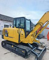 Excavatrice Komatsu PC56 de 5 tonnes à vendre, d'origine japonaise, faible nombre d'heures, godet de 0,22 m³, moteur turbo S4D87E-1, vente en gros directe d'usine