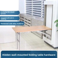 Meubles muraux dissimulés de style moderne Table à manger en métal avec extension coulissante Mécanisme de pliage pour les petits espaces