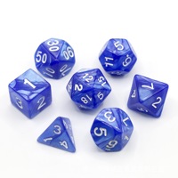 Dés à 20 faces en acrylique à coins arrondis, ensemble de 7 pièces, motifs marbrés et nacrés, pour jeux de rôle de table Dungeons & Dragons