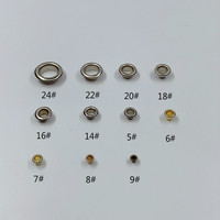Oeillets à boucle creuse tachetée en usine pour bagages vêtements et chaussures 2mm-40mm trou d'air Fabrication de tôle de cuivre