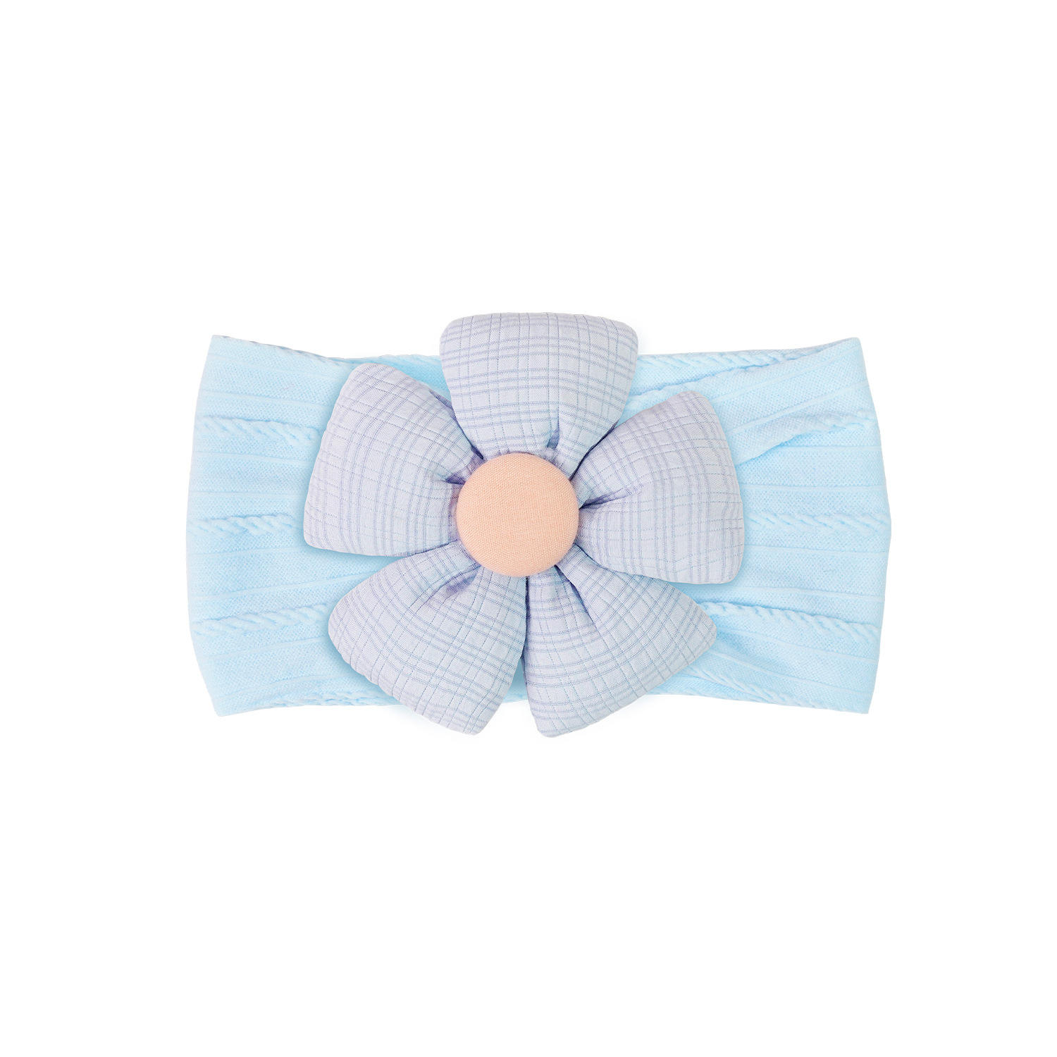 Sky blue hair band blue flower