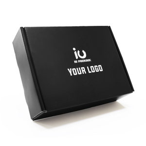 <strong>Black</strong> Kraft Corrugated Packaging <strong>Box</strong> for Clothes and Accessories with Custom Logo Printing - Product Image 2