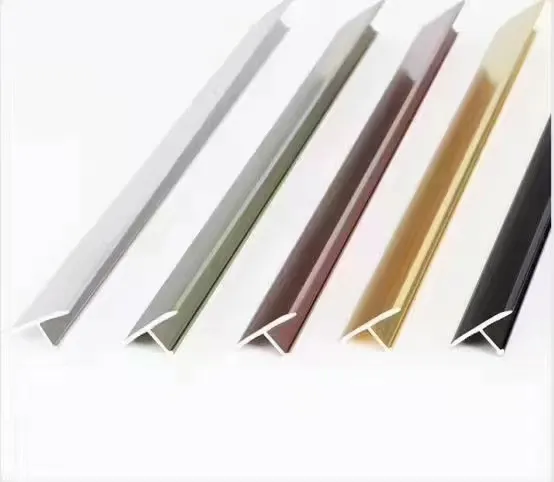 Black Edging Profile Bendable Strip T Gold Round Flexible Edge Trimming U Shape Aluminum Ceramic Tile Trim For Floor Corners