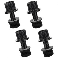 Vis de fixation de plaque d'immatriculation de qualité supérieure, 4 pièces, 6 mm, nylon, filetage universel, finition oxydation noire, pour motos, voitures, camions, vélos