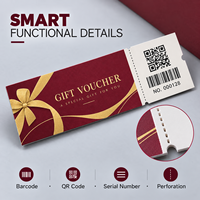 Carte-cadeau personnalisée en feuille d'or 100 CNY, coupon de réduction de luxe au design beige avec logo personnalisé gratuit et conditions d'utilisation