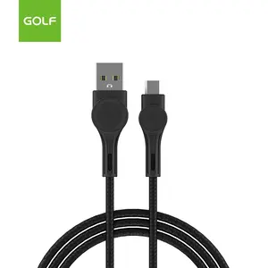 GOLFマイクロUSB充電ケーブル2.4A急速充電工場卸売ポータブルボタン編組AndroidUSBケーブル