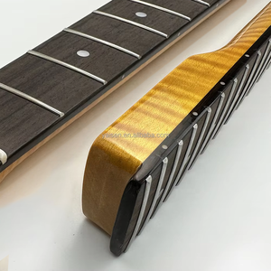 22 Frets 12 Inch Radius ST <b>Guitar</b> Neck Replacement Flame Maple ST <b>Guitar</b> Neck with RosewoodFretboard - Product Image 5