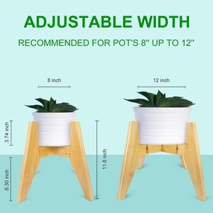 Support de pot de fleurs d'intérieur en bois, forme croisée simple, plateau rotatif pour plantes succulentes et Pothos, design moderne et minimaliste pour salon - Product Image 2