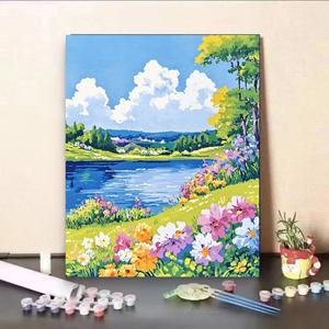 Dipinto Digitale Fai-da-Te Moderno, Paesaggio con <span class=keywords><strong>Tulipani</strong></span> e Rose, Alta Qualità, Dimensioni Personalizzabili, Arte per Soggiorno - Product Image 6