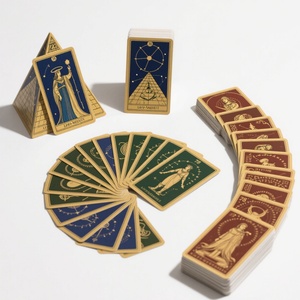 Vente en gros d'usine : Jeu de cartes de tarot personnalisées imprimées, classiques, Cartas Del Tarot sur papier d'art avec guide - Product Image 3