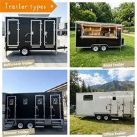 Remorque de toilettes ADA portable de qualité supérieure, 2 pièces, avec lavabo, pour concerts en plein air et rassemblements publics