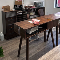 Table de manucure et pédicure portable en bois massif noir, style luxe, design moderne, best-seller, pour salon de beauté