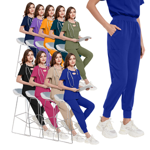 Set di Uniformi Mediche Unisex Comode ed Elasticizzate, Design alla Moda per <span class=keywords><strong>Infermieri</strong></span>, Ospedali, Centri Estetici, OEM - Product Image 3