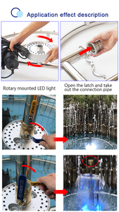 Rustproof 304 Stainless Steel Round Fountain Kit Complete Nozzles LED <b>Lights</b> For Outdoor Home Garden <b>Pond</b> Decoration - Product Image 6