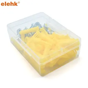 Elehk 45 kit cina produttore pe espansione ancoraggio a coste in plastica con kit di viti ancoraggio giallo in plastica a coste 7mm