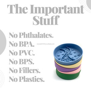 Fabrika toptan BPA ücretsiz gıda sınıfı karışık renk köpek kase 18cm silikon yuvarlak yalamak Mat pençe baskı Pet yavaş besleyici kase - Product Image 6