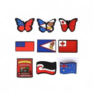 Bendera Pulau Cook ch Maori bendera ch untuk sepatu kustom renda Rarotonga bakiak tag samotonga dekorasi sepatu bendera