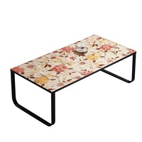 Nappe de table rectangulaire en PVC double face imprimée métallique crème motif floral vigne pour mariage, hôtel, banquet