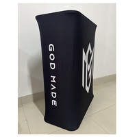 Table pop-up de haute qualité table de levage de réception pliante conception personnalisée bureau de réception promotionnel comptoir pliant