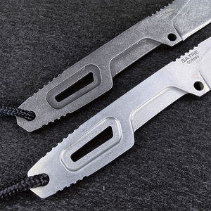 Couteau de camping multifonctionnel en acier D2, outil EDC de plein air à manche intégral, couteau de survie portable OEM pour la chasse et le bricolage - Product Image 4